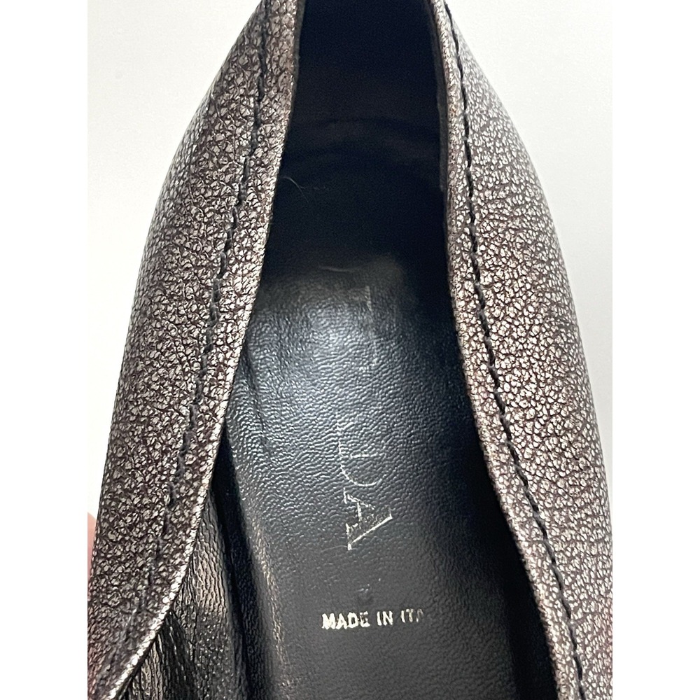 Vintage Y2k Prada Pointed Toe Gray Kitten Heels Leather Buckle Detail 90s 38 - Picture 13 of 16